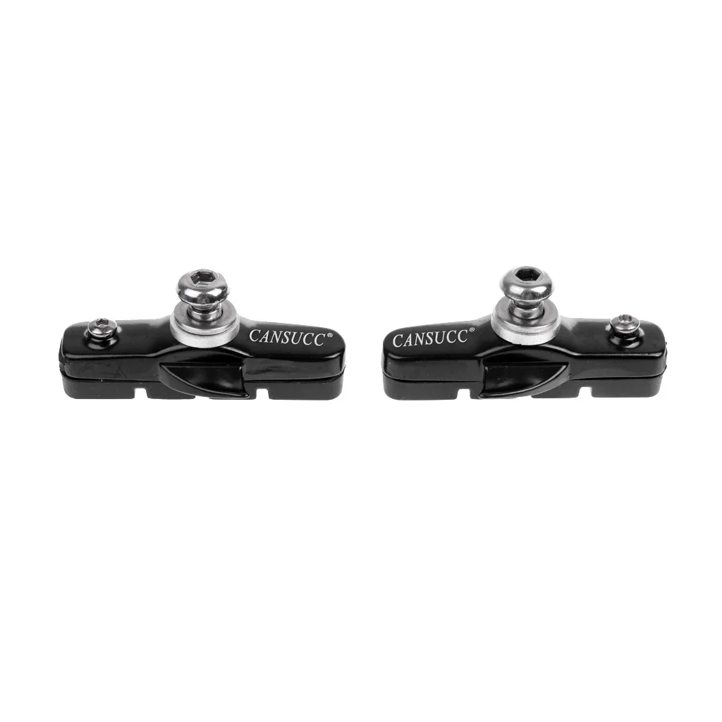 2 шт. Черный дорожный тормоз велосипед велик колодки Блоки зажим для обуви резиновый Металл 52 мм