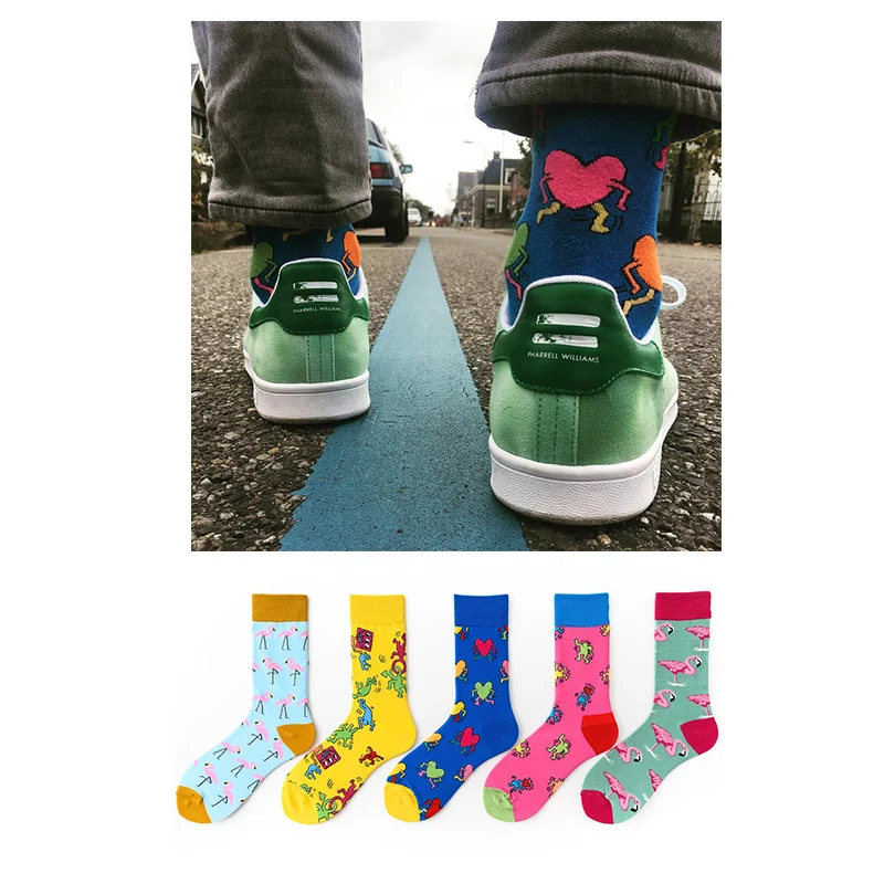 

Business Men's Cotton Socks Men's Colorful happy Party Dress Combed Cotton Calcetines Women's Socks Autumn Winter Chaussettes