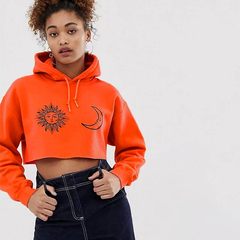 2019 Осень Зима Новая женская Повседневная Женская толстовка с принтом свободные