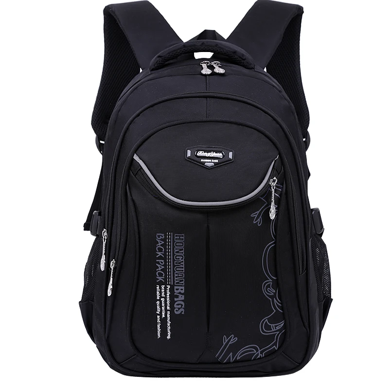 large black Laamei детские школьные рюкзаки для девочек и мальчиков, нейлоновый водонепроницаемый детский Ранец, школьный рюкзак, вместительный рюкзак - Цвет: large black