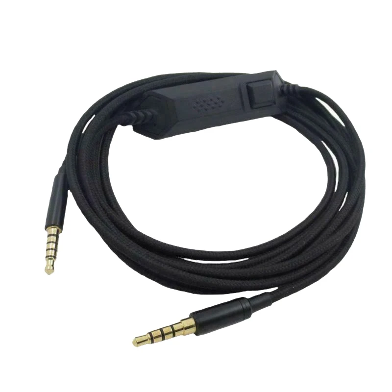Headphone Cable with In Line Mic Volume Control with Acrylic Headphone Bracket Wall Mounted Headset Holder