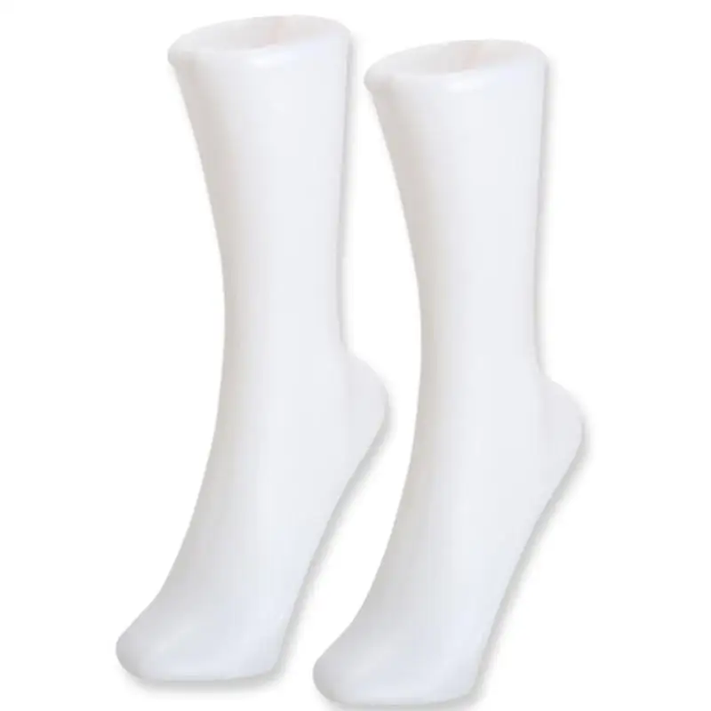 2PCS Female Foot Sock Sox Display Mold Short Stocking Mannequin White #8Y