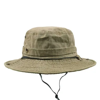 

Big Brim Cotton Antique Finish Via Rinsing Fisherman Hat 2020 New Spring and Summer Outdoor Sun Protection Sunshade Bucket Hat