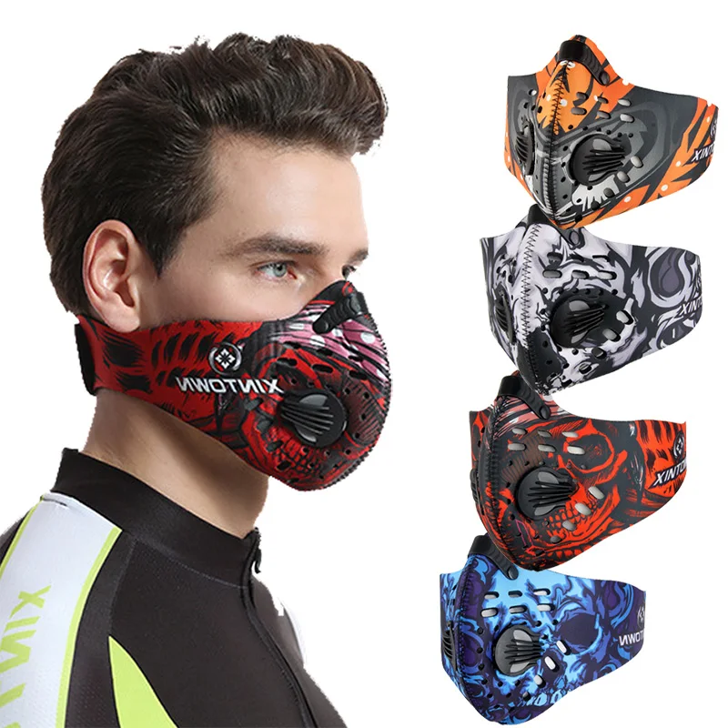 PM2.5 анти-хлопковая Дымчатая Маска дыхательный клапан Анти-пыль рот маска с активированным углем фильтр респиратор рот Муфельная велосипедная маска для лица