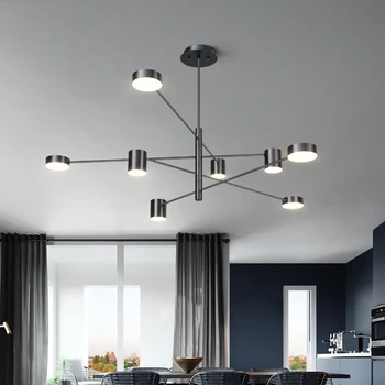 

Modern Gold Black White Led Pendant Lights 6/8 Heads Industrial Hanging lights living room Decoration bedroom Light Fixtures