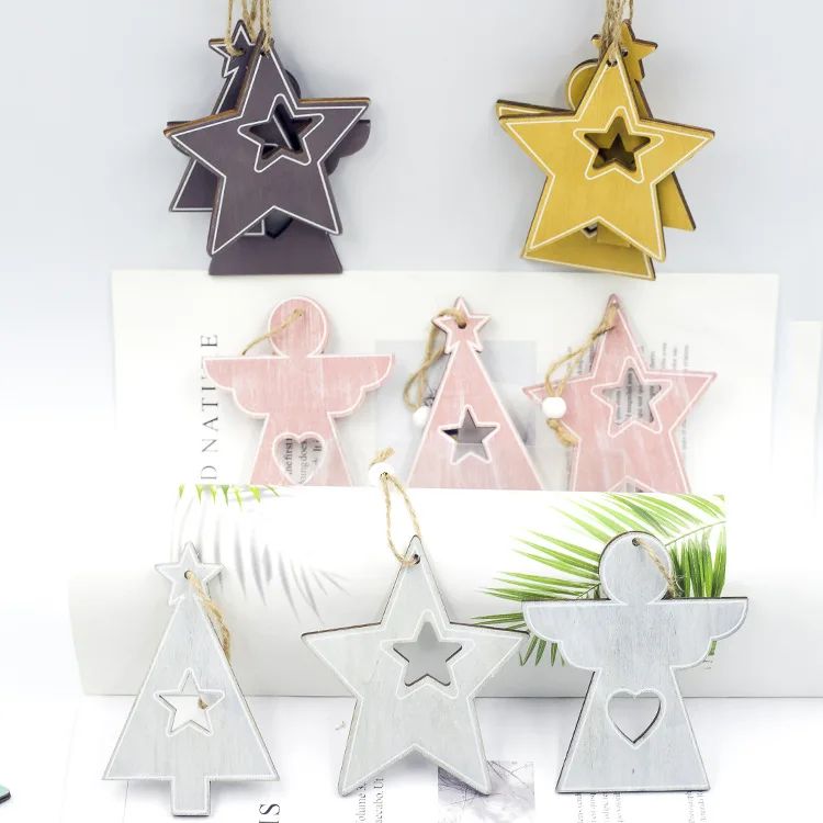 

Navidad Wooden Christmas Tree Decorations Christmas Decorations For Home Annual Decorations Neaw Year Day's Wooden Decorations