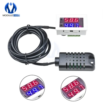 

DC 12V 24V 10A W2062C Intelligent High Precision Digital Humidity Sensor Controller Red Blue Display