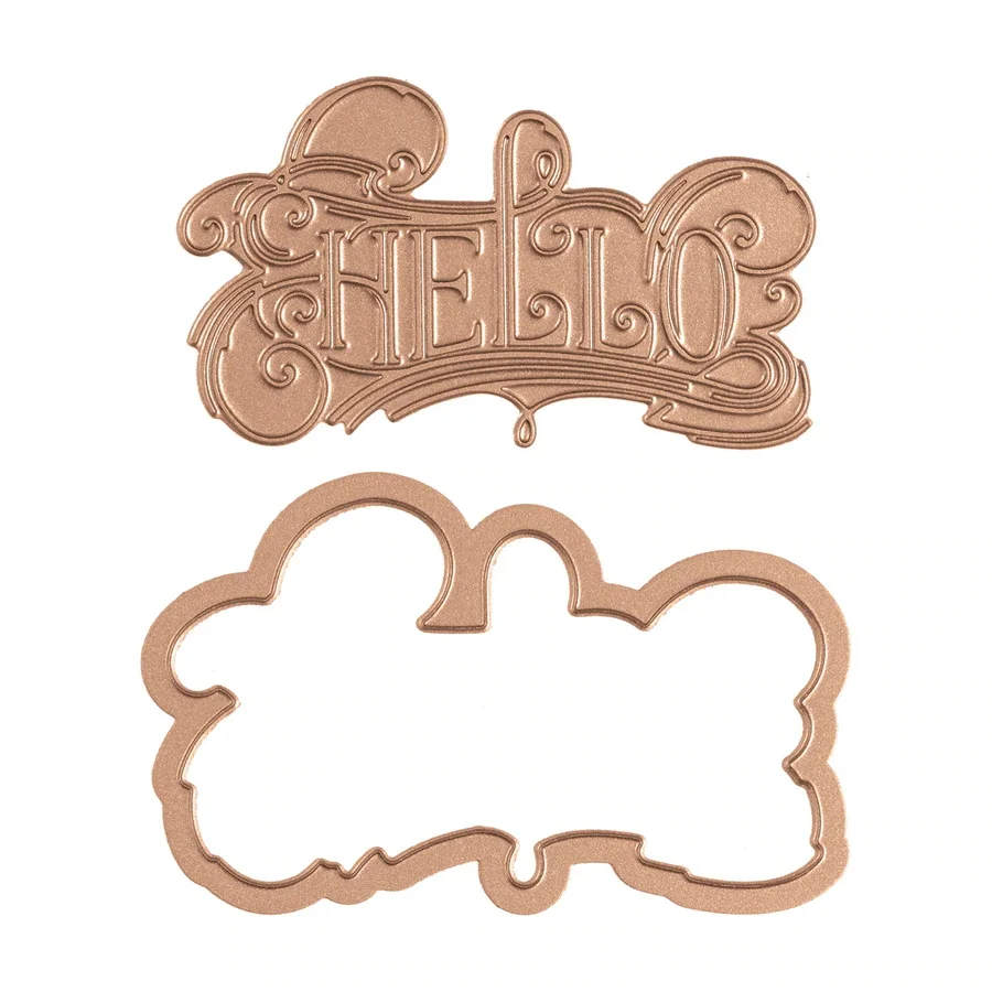 Горячая фольга HELLO copperplate проблеск фраза слово для DIY Скрапбукинг тиснение бумажные карты ремесла