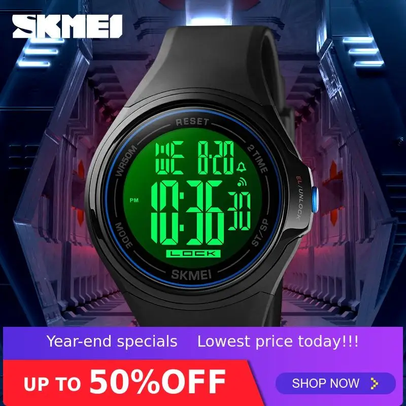 

SKMEI Sport Digital Men Watches Science Fiction Style Touch Screen Operation Waterproof LED Light Alarm Clock montre homme 1602