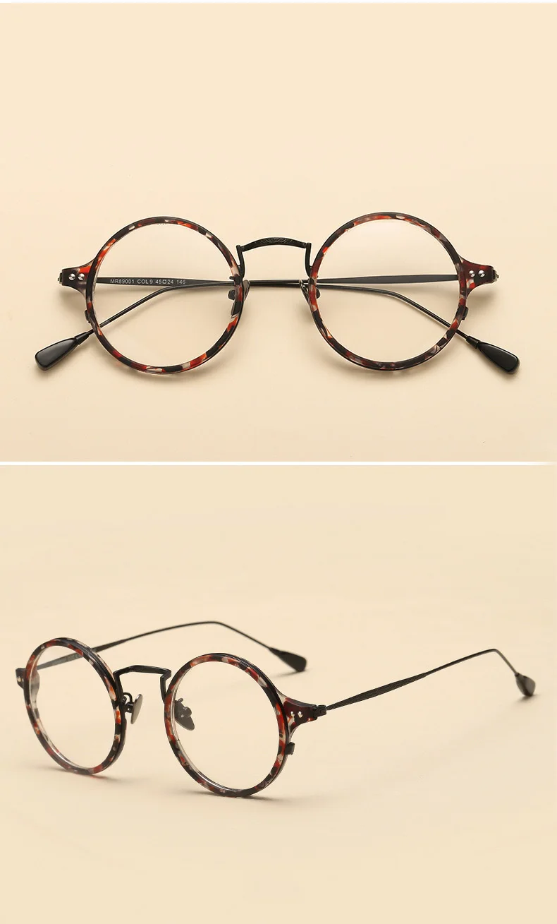 TR90 оправа для очков, мужские винтажные круглые очки по рецепту, женские оптические очки для близорукости, ретро очки с прозрачными линзами, корейские