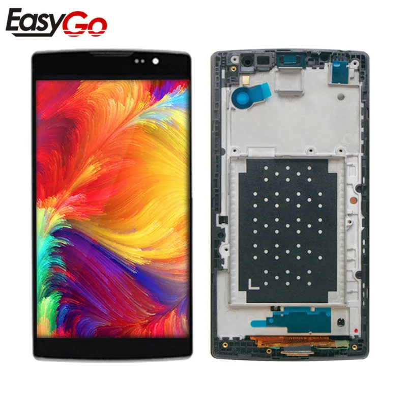 Полный ЖК дисплей для LG Spirit H442 H440 LCD + кодирующий преобразователь сенсорного экрана в сборе с рамкой