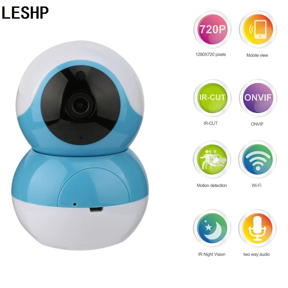 

LESHP Wi-Fi Smart IP Camera PTZ Full HD Home Baby Monitor Surveillance Camera Security Night Vision P2P Network Video Camera