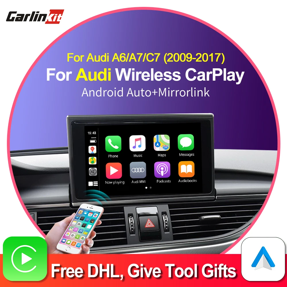 Carlinkit декодер 2 0 CarPlay/Android авто для AUDI A6 A7 3G/3G + MMI мультимедиа iPhone Android | Отзывы и видеообзор