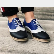 Модные Туфли-оксфорды больших размеров из искусственной кожи простая женская обувь повседневная обувь на плоской подошве водонепроницаемые Мокасины Женская обувь на плоской подошве; размеры 34-43; obuv