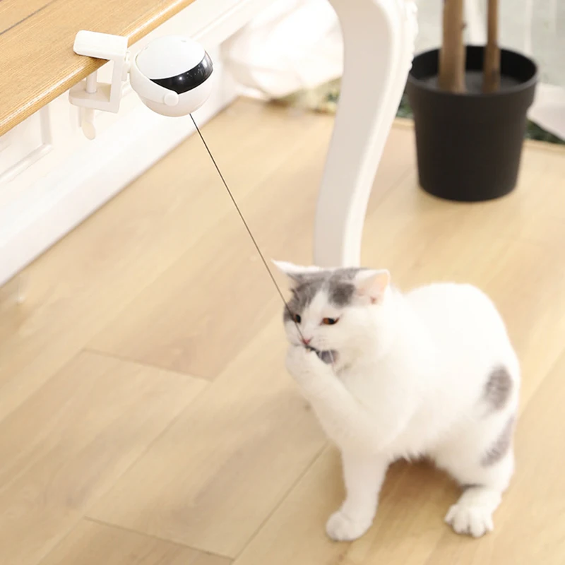 

Electronic Motion Pet Cat Toy Electric Flutter Rotating Interactive Puzzle Smart Pet Cat Ball Toy Yo-Yo Lifting Ball