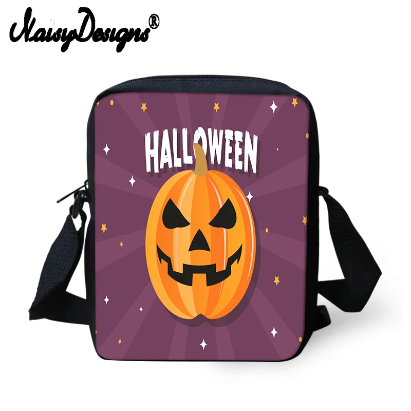 

Fashion Eco-friendly 3D Funny Halloween Printing Woman Men Small Messenger Bags Brand Designer Shoulder Bag Boys Girls Crossbody