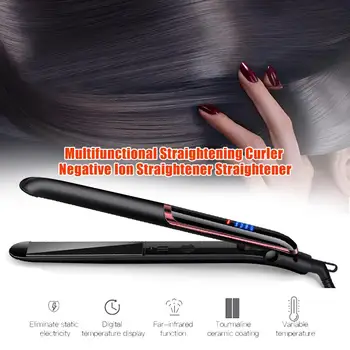

35W Professional Hair Straightener LED Display Ionic Flat Iron PTC Heating Hair Styling Straightener Curler