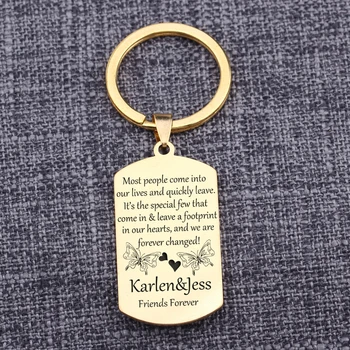 

Custom Pendants Dog Tag Best Friends Gift Friendship Jewelry BBF Custom Name Inscription Personalised Name Present Keychain