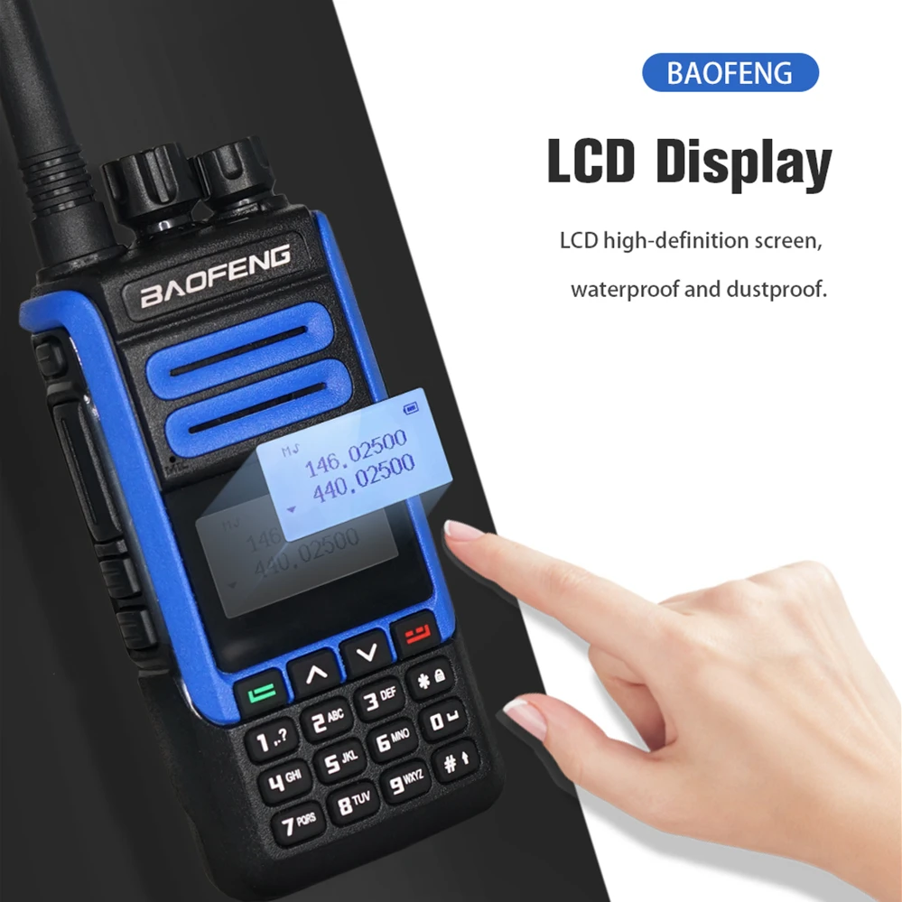 Реальная портативная рация 10 Вт Baofeng BF H7 Walkie Talkie Poweful Ham CB радио 2200 мАч