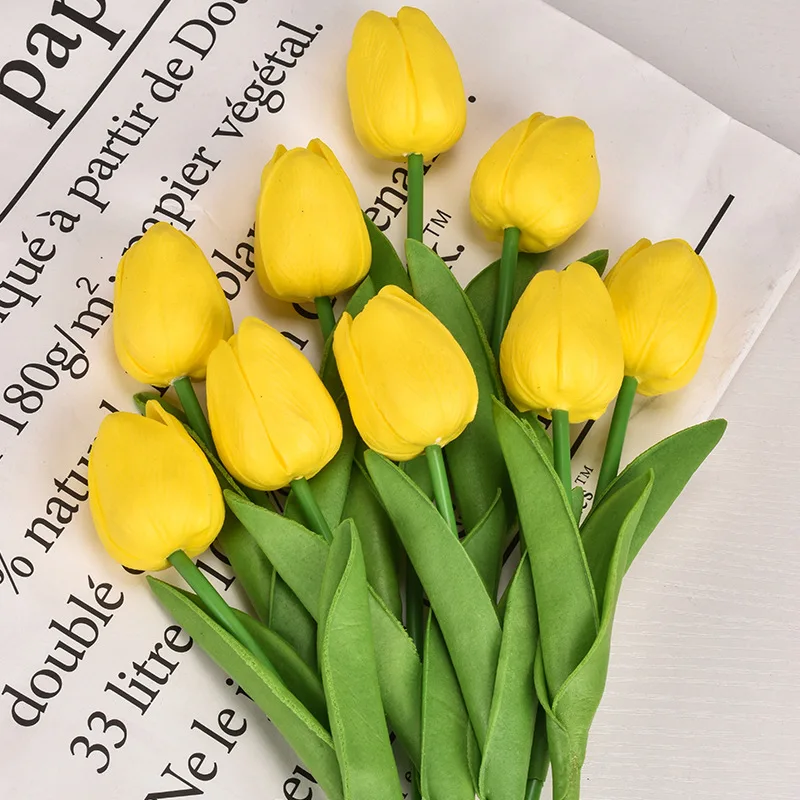 1PC 30cm Real Touch PU Tulips Artificial Flowers for Home Garden Bedroom Decoration flores artificiales para decoracion hogar