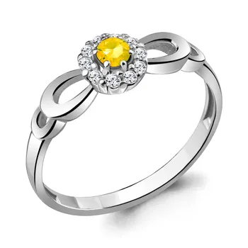 

Ring AQUAMARINE with cubic, silver 925