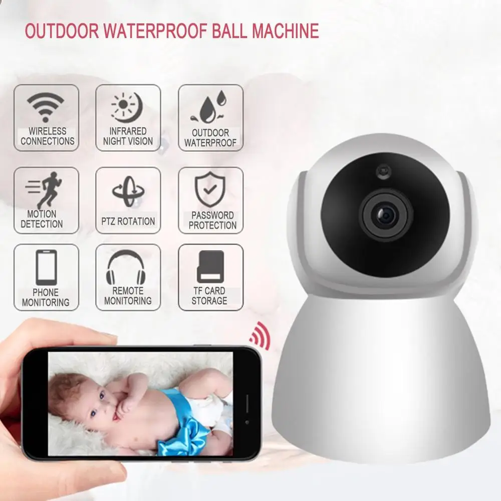  IP di WiFi Della Macchina Fotografica per La Cura Del Bambino Portatile HD Intelligente Senza Fili 