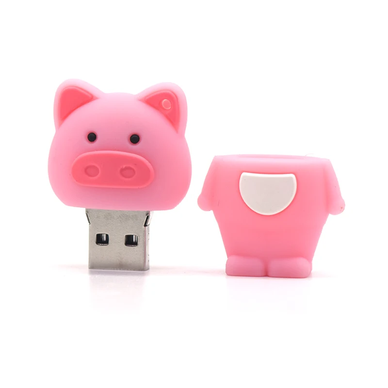 

Cartoons Usb Flash Drive 128gb 64gb Cute Pig Memory Stick 32gb Pink Pendrive Usb Stick Pen Drive 16gb 8gb 4gb Animal U Disk