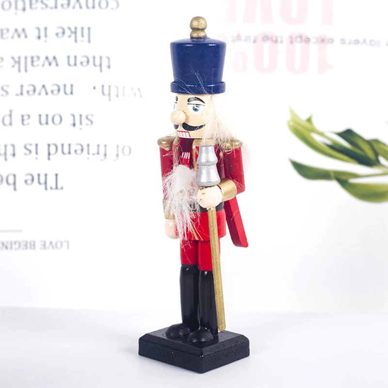 

4pcs Christmas Wooden Soldier Doll Christmas Doll Gift for Children Soldier Figure Decorations LB88