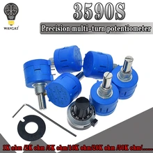 Wavgat 3590s multiturn potenciômetro 500 1k 2k 5k 10k 20k 50k 100k ohm potenciômetro resistor ajustável 3590 102 202 502 103