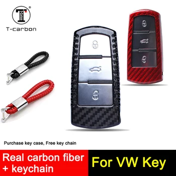 

Carbon Fiber Car-Styling For VW Volkswagen Key Case Cover Shell Bag CC Passat B6 B7 Maogotan R36 B7L Car Accessories 2019 2020
