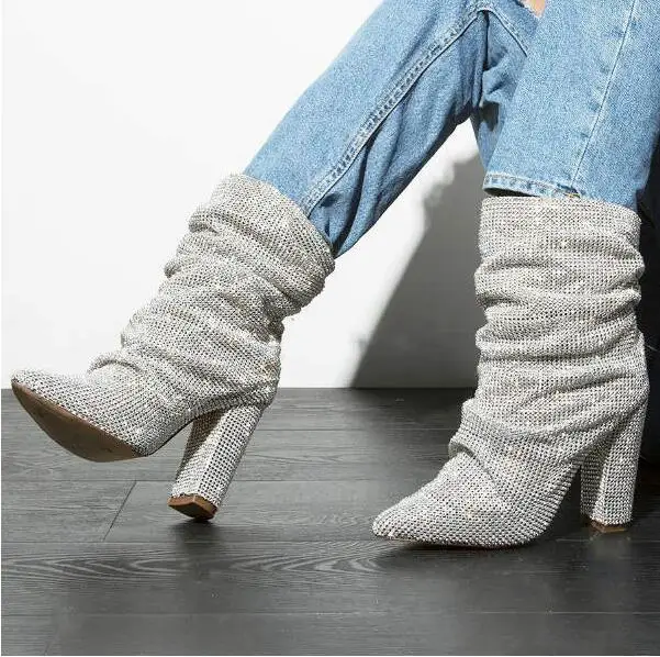 silver dress booties