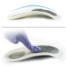 Ортопедический массажный дышащий выпрямитель Стельки силиконовые толстые XO тип ноги выпрямление пятки анти-боль 3/4 подушка
