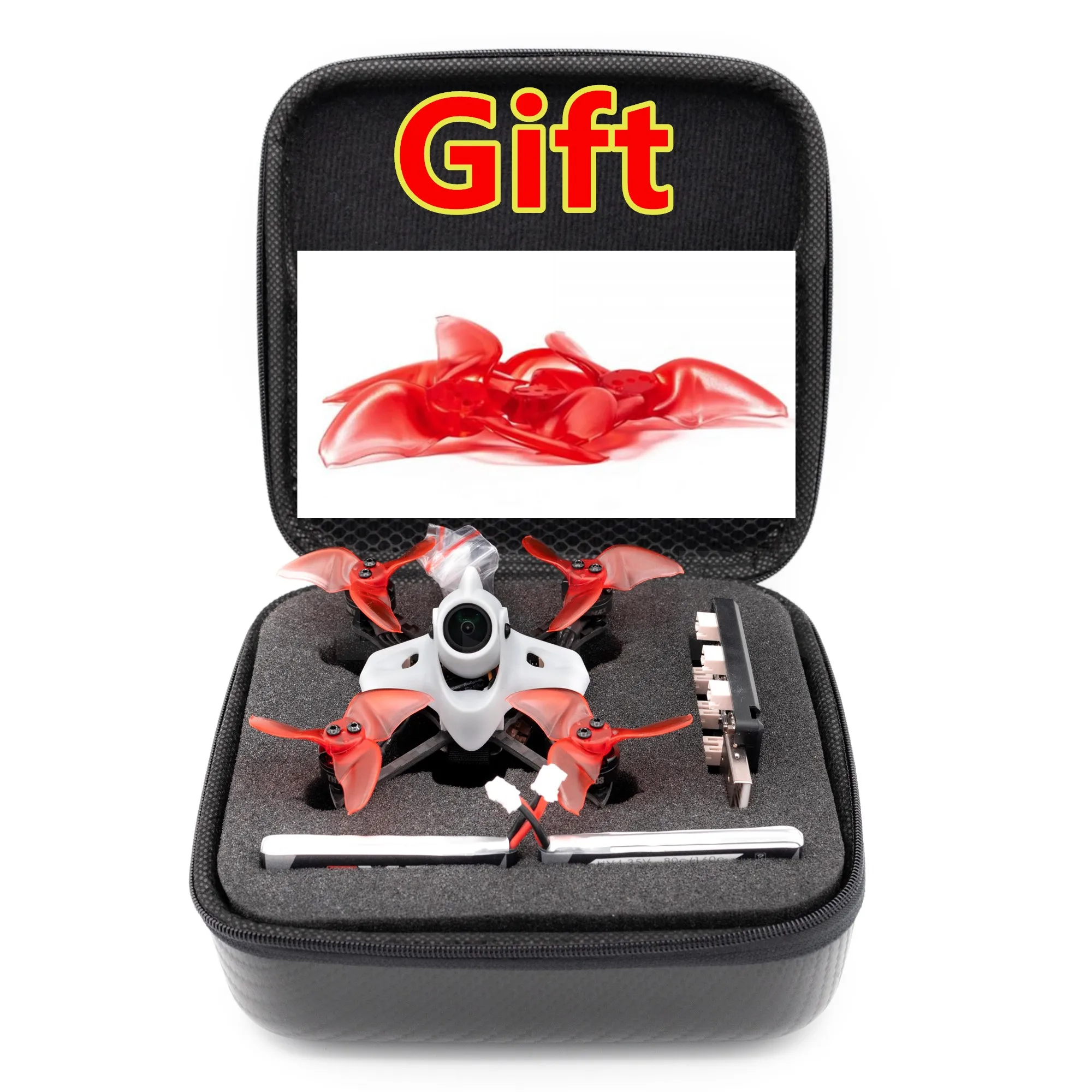 

Emax Tinyhawk II Race PNF FPV Racing Drone F4 5A 7500KV RunCam Nano2 700TVL 37CH 25/100/200mW VTX 2S with Gift (with battery)