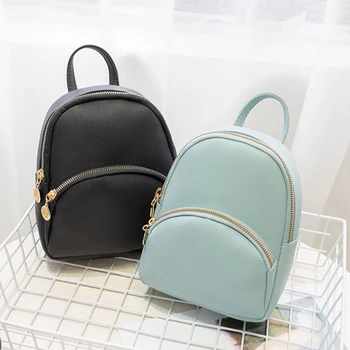 

Mini Backpack Women PU Leather Shoulder Bag For Teenage Girls Kids Fashion New Small Bagpack Female Ladies School Backpack