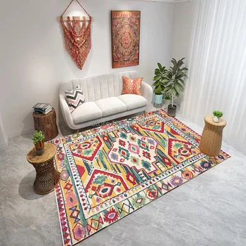 

Moroccan Living Room Carpet Vintage Home Bedroom Rug Large Sofa Coffee Table Floor Mat Bohemia Study Room Floor Rug Kids Carpets