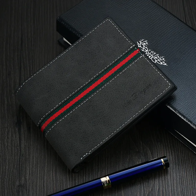 

Man's wallet Fashion Men Wallets Coin Bag no Zipper Small Money Purses Dollar Slim Purse Money Clip Wallet Buckle wholesale 407