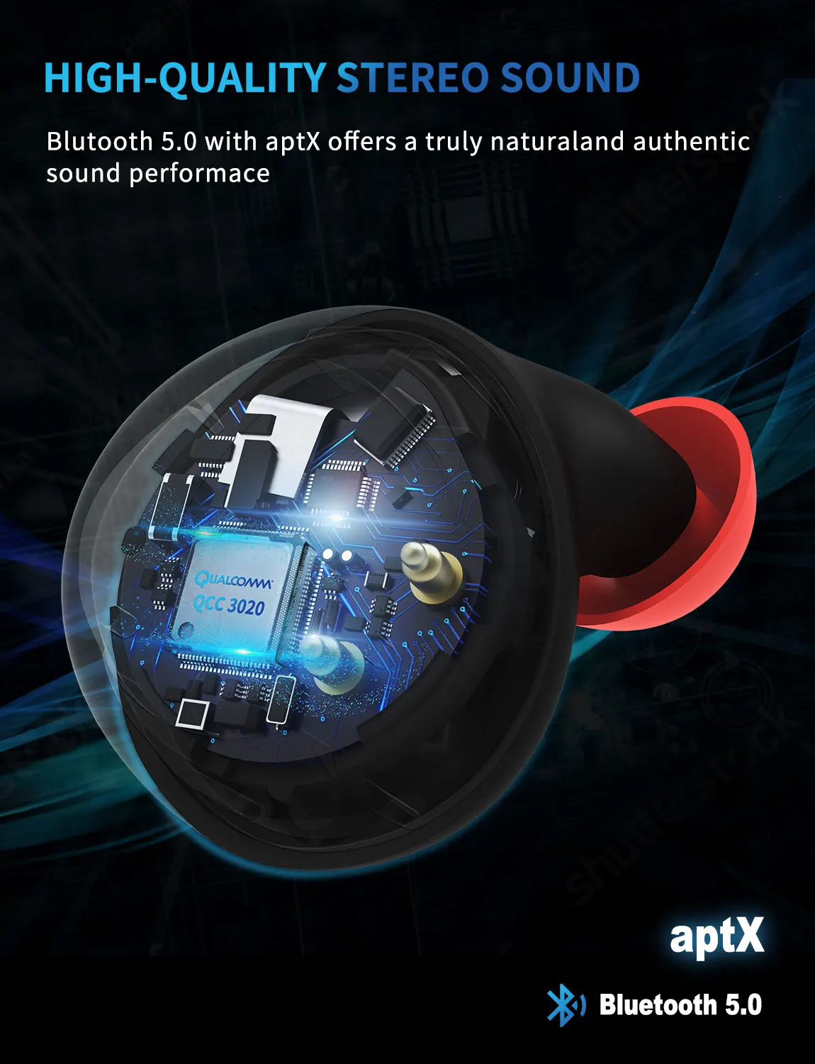 TWS Bluetooth V5.0 aptx Авто сопряжение сенсорное управление наушники истинные беспроводные стерео с наушниками зарядный чехол