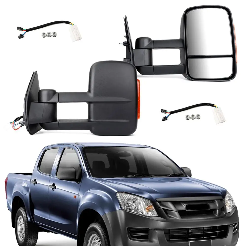 Areyourshop выдвижные буксировочные зеркала для Isuzu D-MAX 2012+ для Holden Colorado RG 2012+ зеркала поворотного сигнала Автомобильные аксессуары