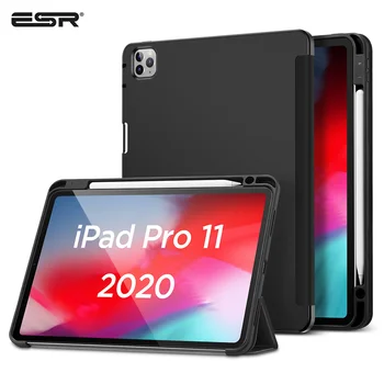 

ESR iPad Case for 2020 iPad Pro 11'' 12.9'' Inch 2nd/4th With Pencil Holder TPU Flexible StandSmart Cover Case for iPad
