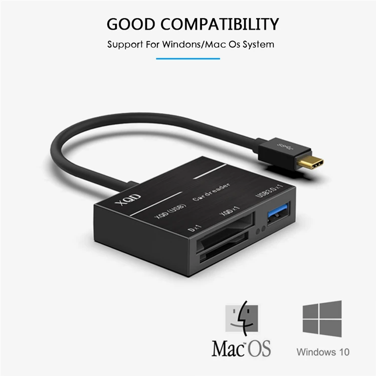 Type-C к XQD/SD кард-ридер USB-C концентратор высокоскоростной USB3.0 компьютерный набор адаптер для sony серии G Lexar XQD поддержка горячей замены