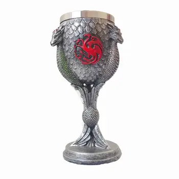 

Dragon House Targaryen Goblet Coffee Mugs Stainless Steel Resin Cups and Mugs Creative Beer Mark Drinkware Mark