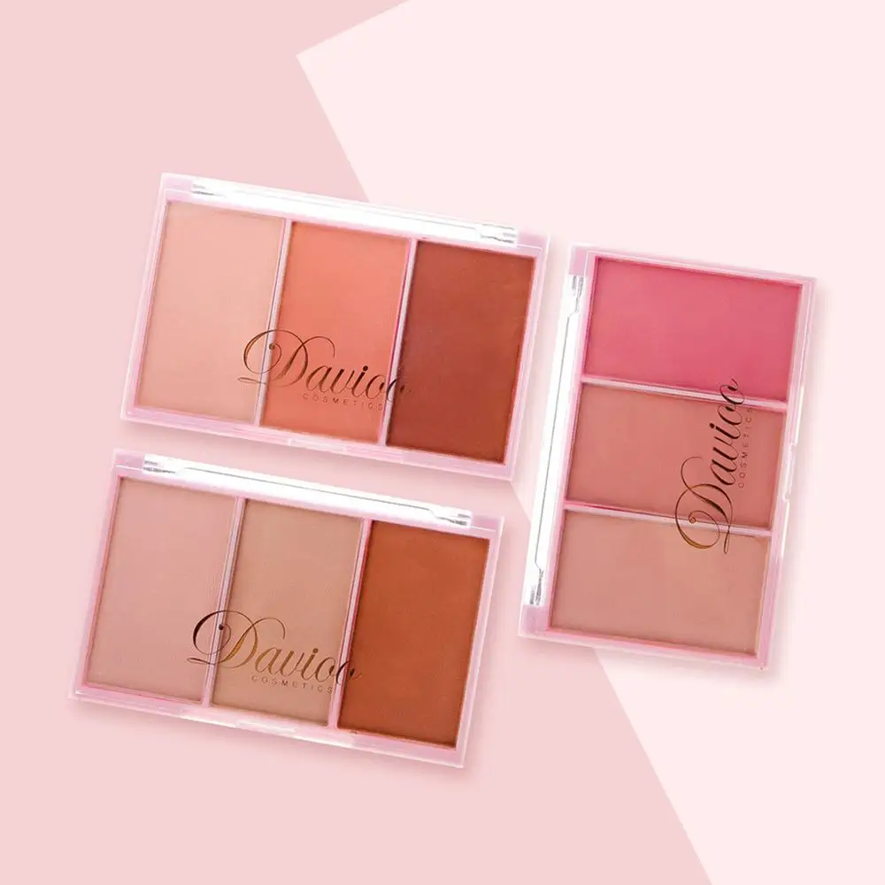 3 цвета палитра румян для лица легко носить макияж натуральная пудра румяна