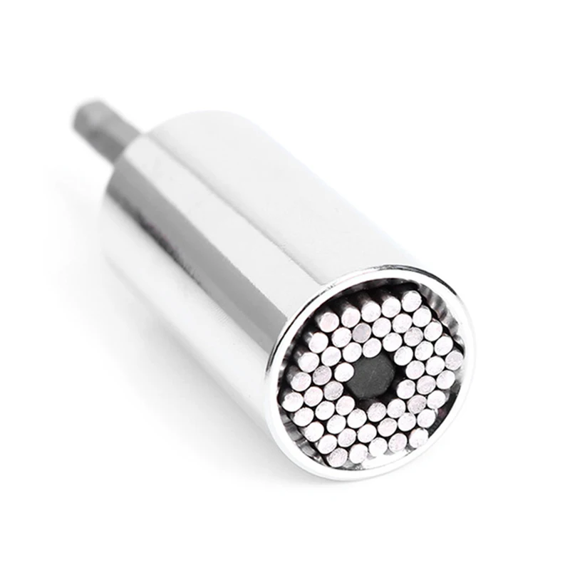 7-19mm Head Set Socket Sleeve Square Head Ratchet Wrench Ratchet Spanner Head Key Sleeve Socket Hand Tools Power Drill Kits (12)