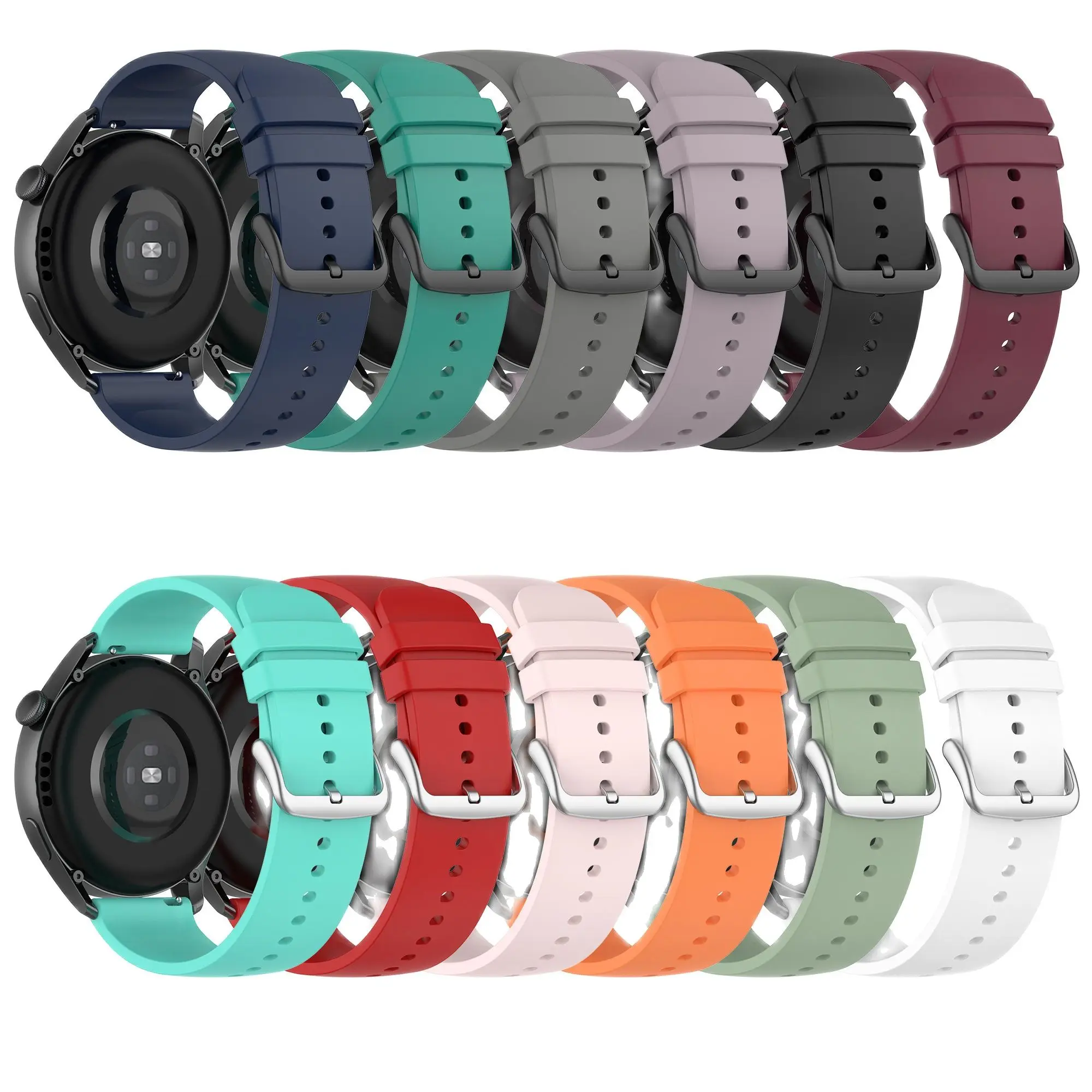 20 22mm WatchBand Strap For IMILAB KW66 Smart Silicone Wristband For YAMAY SW022 / zeblaze GTS pro / Zepp E Bracelet Watchstrap