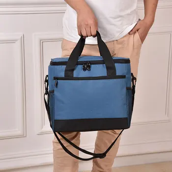 

17L Oxford Cloth With Strap Collapsible Food Storage Cooler Bag Insulated Large Capacity Reusable Outdoor Activities Portable