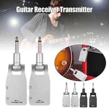 

Sliver Electric Guitar System Transmitter Receiver Wireless 2.4G USB Rechargeable for Bass Guitar Accessories XR-Hot