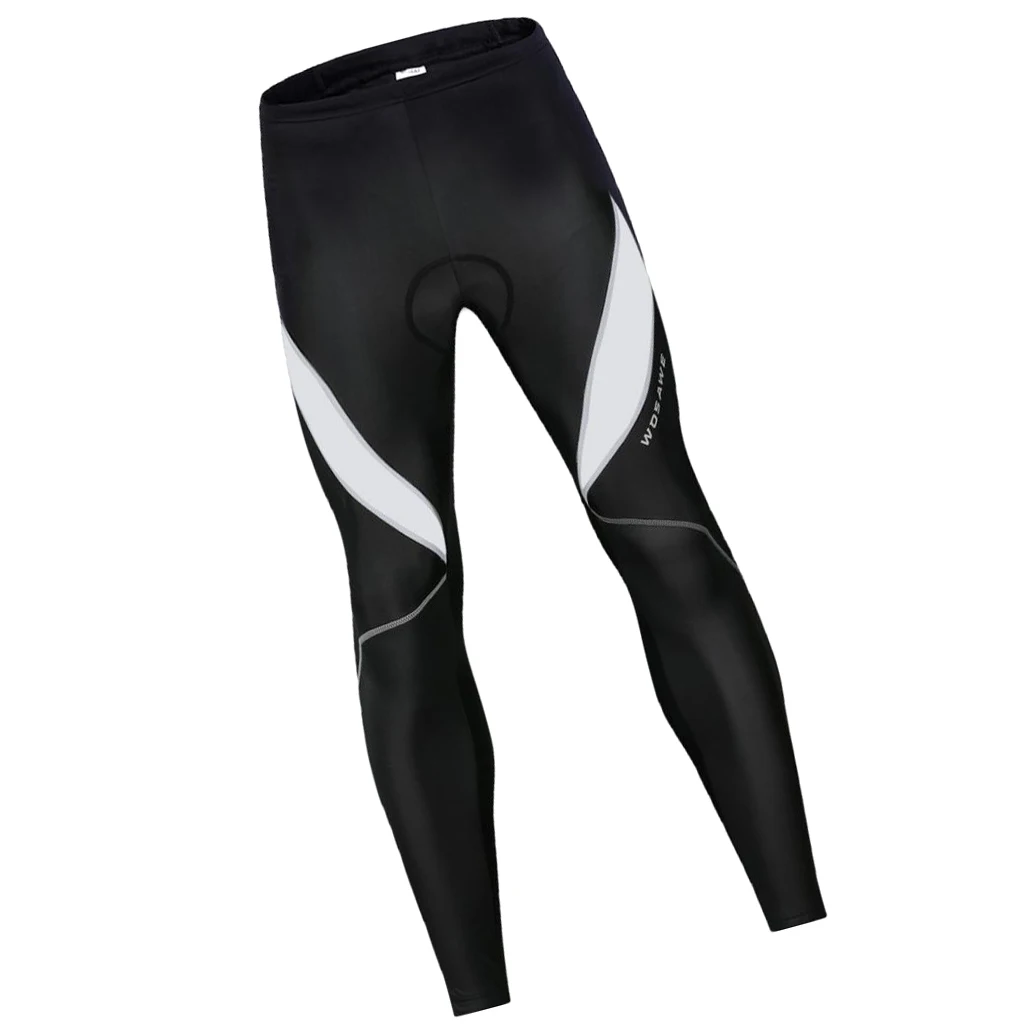 Гибкие велосипедные штаны длинные термостойкие прокладки для верховой езды Водонепроницаемые леггинсы - Цвет: White XL
