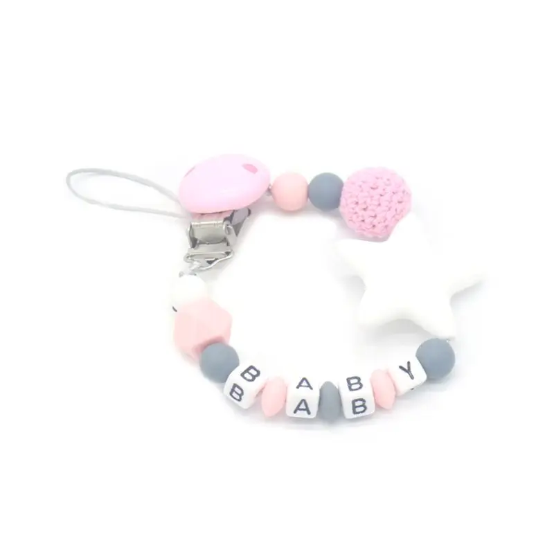 Anti-mute Silicone Pacifier Clip Chain with Baby Products