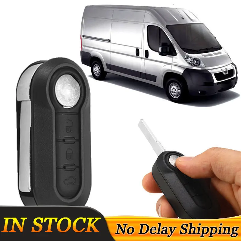 

For Peugeot Boxer Expert Van Lock Open Trunk Car Key Protector 3 Buttons Folding Flip Car Remote Key Case