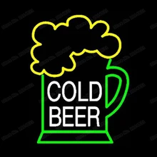 Неоновая вывеска из холодного пивного стекла ручной работы, Настоящая стеклянная панель KTV, клубный магазин, вечерние украшения для ресторана мотеля, неоновые вывески 1" X 19"